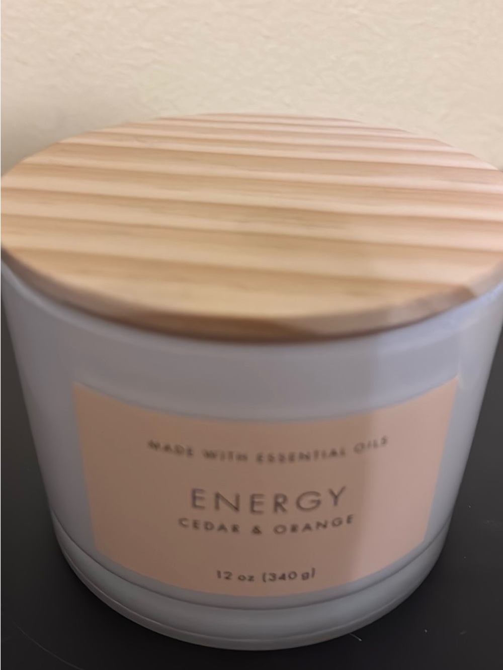 Energy Cedar & Orange Scented Candle - White
